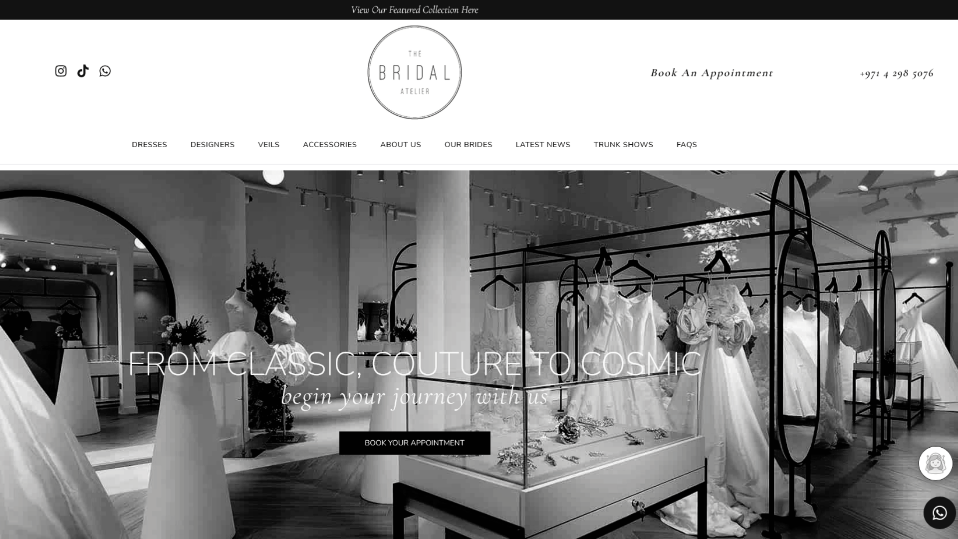 The Bridal Atelier luxury bridal website project image