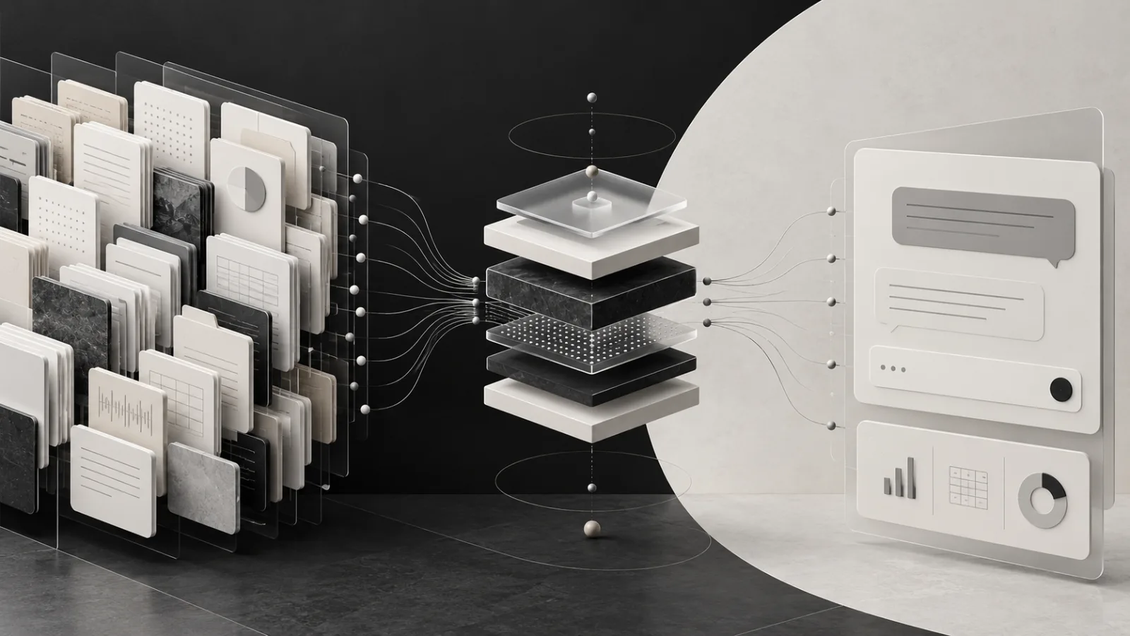 Stonehut Intelligence connects an internal knowledge base to AI so visitors can explore business questions through the website.